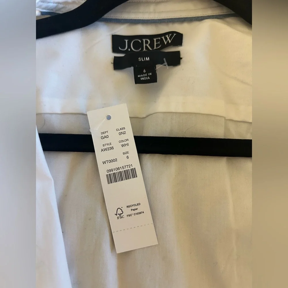 J Crew Slim-fit Stretch Cotton Peplum Shirt - Picture 3 of 5